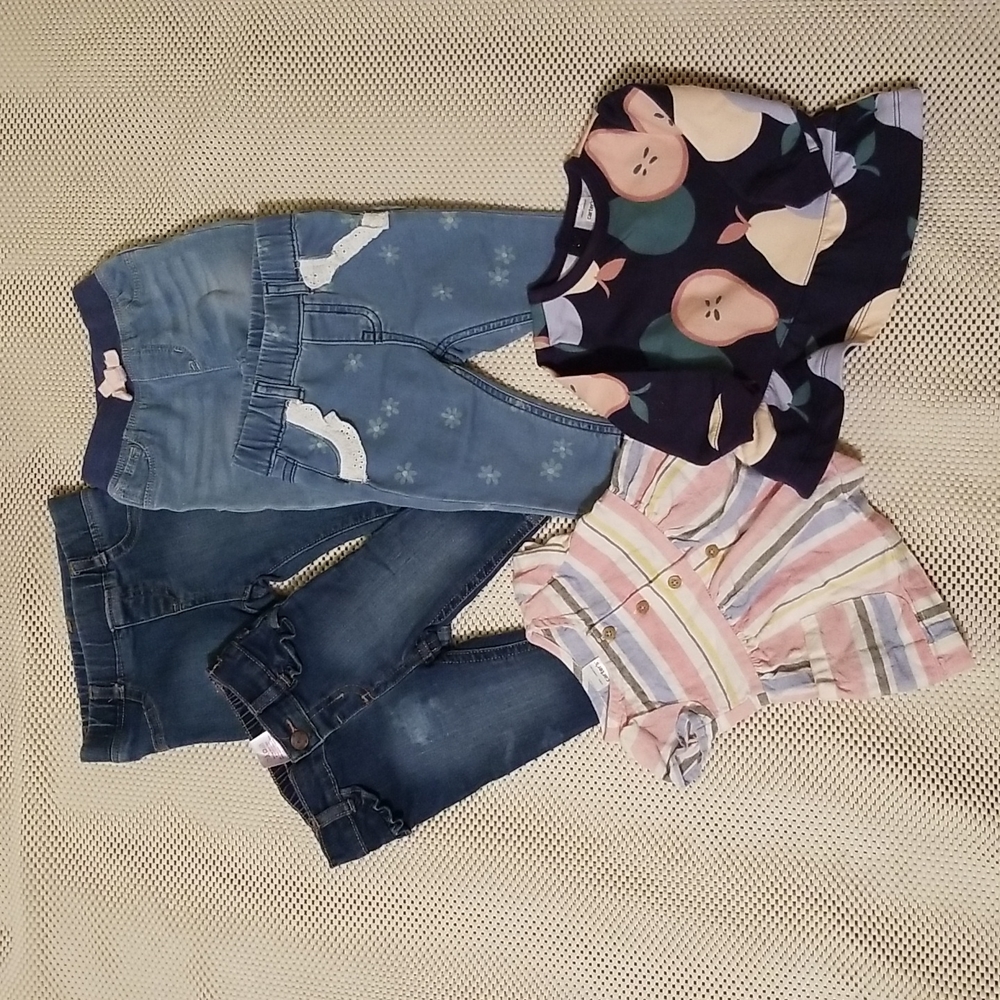 Carter's/garanimals baby/infant girl bundle/lot 6 pieces